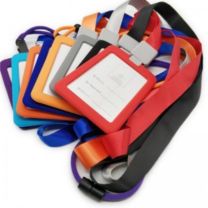 Fabrik Großhandel Silikon -ID -Kartenhalter -Abzeichenausweis -ID -Kartuat -Tag -Tag -Halter mit klarem Acrylfenster